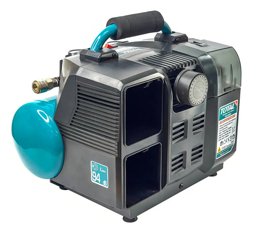 Compresor De Aire Inalámbrico Total 40v 6 Litros, 120psi, 98l/min - Funciona Con 2 Baterías De No Incluye Batería Ni Cargador - Tacli2003 Turquesa 50 Hz Monofásica - Imagen 3