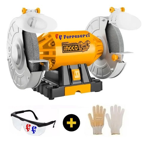 Amoladora De Banco Ingco 8'' 350w 1/2hp 2950 Rpm Bg83502 - Imagen 2