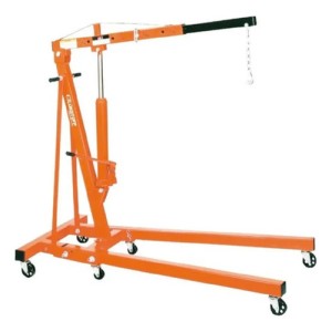 Guinche Pluma Hidraulico 2 Toneladas Plegable Ruedas Pintumm Naranja