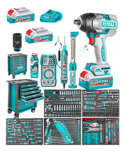Caja De Herramientas 396 Pcs+ Llave Impacto Total Unico