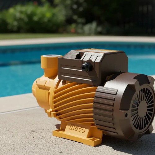 Bomba De Agua Periferica 1x1 1hp Ingco Vpm75068 Amarillo Monofásica - Imagen 3