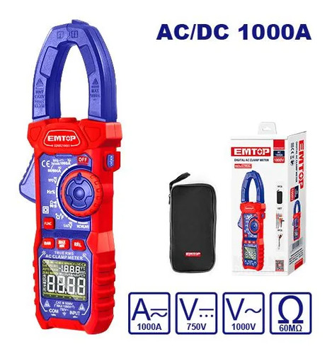 Pinza Amperimetrica Dc/ac Edmr210002 Emtop - Imagen 2