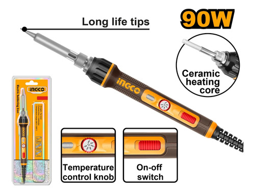 Soldador EstaƱo Lapiz 90w Ingco Si01608 - Imagen 2