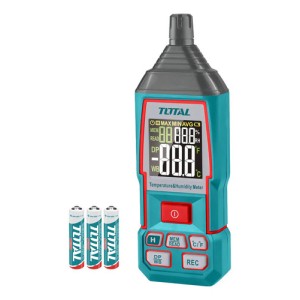 Medidor Digital Total Industrial De Humedad Y Temperatura Ambiente, -20º A 60ºC, Con 3 Pilas AAA - TETHT031