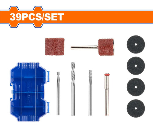 Set X 39 Pcs Accesorio Mini Torno 1/8 Wrr1039 Wadfow - Imagen 2