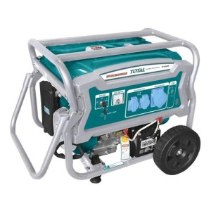Generador A Nafta Total 6500w, Línea Industrial, Con Ruedas - Encendido Eléctrico, Motor 4 Tiempos Ohv - Tanque 25 Litros, Peso 80kg - TP165006