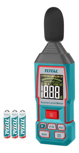 SonĂ³metro Digital Total Industrial, Medidor De Nivel De Sonido Ruido, 30 A 130dB, Con 3 Pilas AAA - TETSL031
