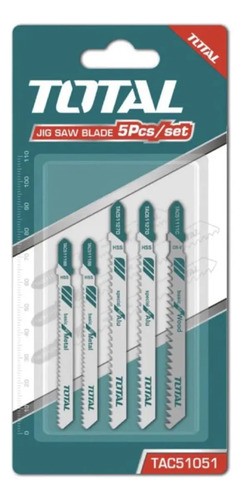 Set Juego De Hojas Para Sierra Caladora 5 Pzas Metal Total
