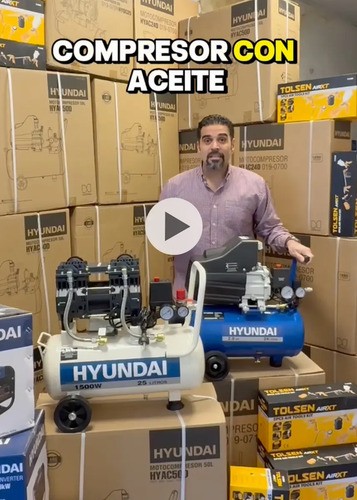 Compresor De Aire Hyundai 2hp 24l Kit 5 Piezas Roraima Azul Portátil 50 Hz Monofásica - Imagen 4