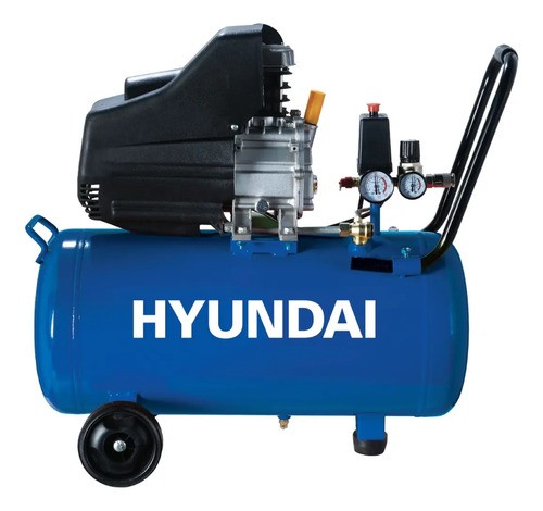 Compresor De Aire Hyundai 2hp 24l Kit 5 Piezas Roraima Azul Portátil 50 Hz Monofásica - Imagen 2