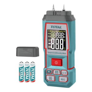 Medidor Digital Total Industrial Para Humedad En Madera, Higrómetro, 2 A 70%, Con 3 Pilas AAA - TETWM031