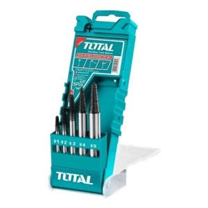 Juego De 5 Extractores De Tornillos Total, Contramachos, 3mm A 18mm, Línea Industrial - TACSE0056