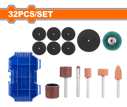 Set X 32 Pcs Accesorio Mini Torno 1/8 Wadfow Wrr5032 - Imagen 2