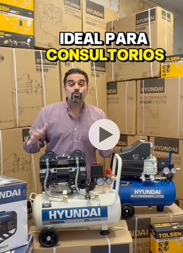 Compresor De Aire Hyundai 2hp 24l Kit 5 Piezas Roraima Azul Portátil 50 Hz Monofásica - Imagen 7