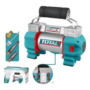 Compresor Inflador Inalámbrico Total 20v Para Autos, Vehículos, Inflables - Cilindro Doble, 120psi, 45l/min, Con Manómetro - No Incluye Batería Ni Cargador - Tacli2026 Turquesa