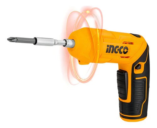 Atornillador Inalámbrico Ajustable Con Accesorios Ingco Naranja Claro - Imagen 3