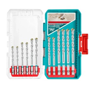 Juego De 12 Mechas Total Para Pared Ladrillo Bloque Hormigón, Encastre 1/4'' 3-10mm, Línea Industrial, Incluye Estuche Organizador - TACSDL12206