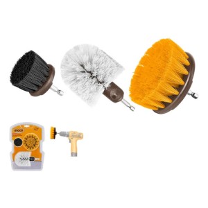 Set X 3 Cepillos Para Taladro Multiuso Ingco Wcb0301