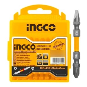 Set Puntas Impacto Ph2+sl6.0*1.0 65mm 10pcs Ingco Sdbim21hl1