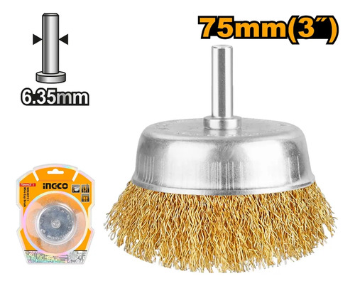 Cepillo P Taladro 3 75mm Ingco Wb30751 - Imagen 2