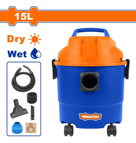 Aspiradora 15lt 1200w Seco Humedo Wadfow Wvr1a15 - Imagen 2
